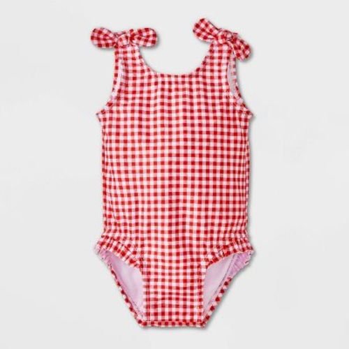 Cat & Jack™ | Red Gingham One Piece Swimsuit