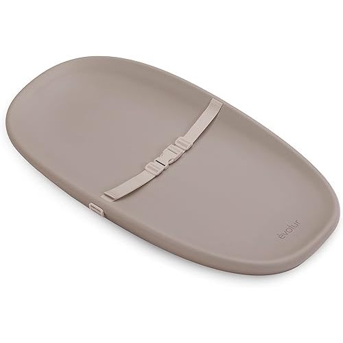 Evolur Eva Baby Changing Pad in Oat, Soft, Lightweight and Portable Changing Pad, Fits All Changing Table, Waterproof Firm Padding