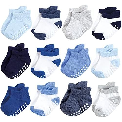 Hudson Baby Baby Girls' Non-Skid No-Show Socks