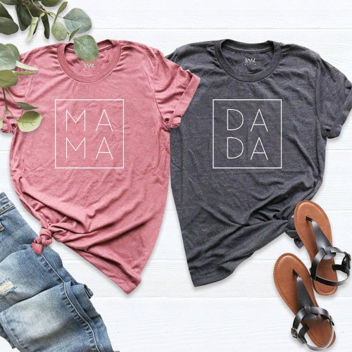 Mama Dada Shirts, Matching Family Shirts, Mommy and Daddy Outfits, Mom Gifts, Dad Gifts, Momlife Shirt, Father Life Shirt, Mothers Day Gift