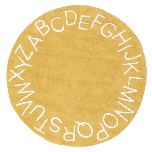 Alphabet SpinCleanhable Rug