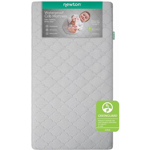 Newton Baby Crib Mattress and Toddler Bed - Waterproof - Ultra-Breathable Proven to Reduce Suffocation Risk, 100% Washable, Better Than Organic, 2-Stage Removable Cover, Deluxe 5.5" Thick Grey