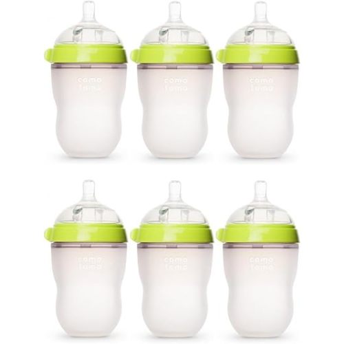 Comotomo Natural Feel 8oz. Bottle 6 Pack - Green