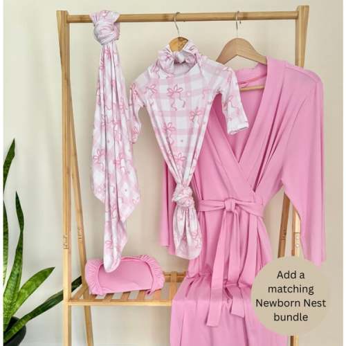 Mommy Robe, Solid Pink - A Newborn Nest | Maisonette