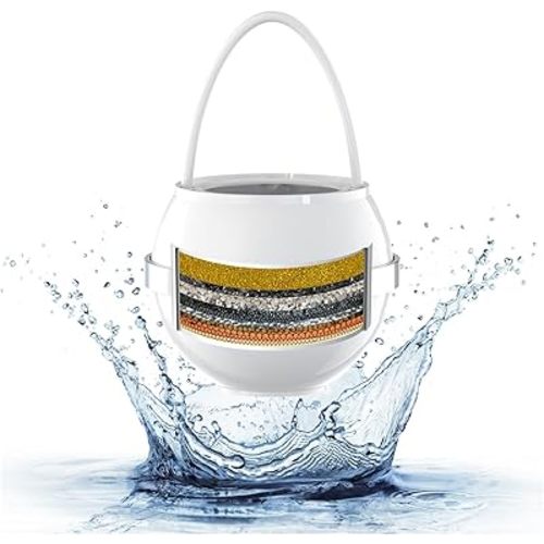 SHLLKTTRY Bath Water Filter for Tub Faucet with Overflow,Filtration,Remove Contaminants,Chlorine,Fluoride,Hard Water Softener,Enhances Health of Skin,Hair,Nails,Relieve Eczema,3,000 Gallons,White