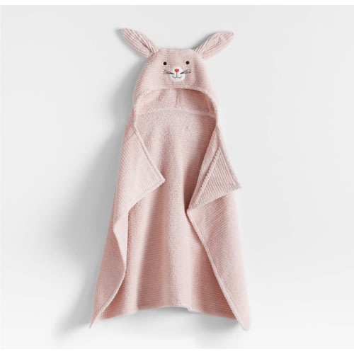 Bunny Mauve Rose Organic Cotton Hooded Baby Towel