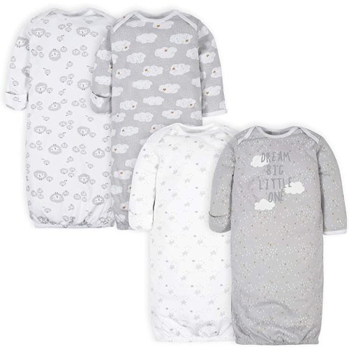 Gerber Baby Boy and Girls 4-Pack Sleeper Gown