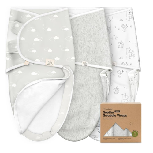 Baby Swaddle Sleep Sacks with Zipper - 3-Pack Swaddles for Newborns 0-3 Months, Infant, Baby Girls, Boys, Soft & Durable Newborn Sleep Sack, Easy Diaper Change Swaddling Blanket (Aspire)