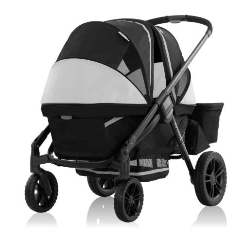 Evenflo Pivot Xplore Dreamz Stroller Wagon With Infant Car Seat Adapter - Jetsetter Black