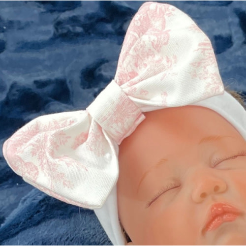 Pink Toile Headband