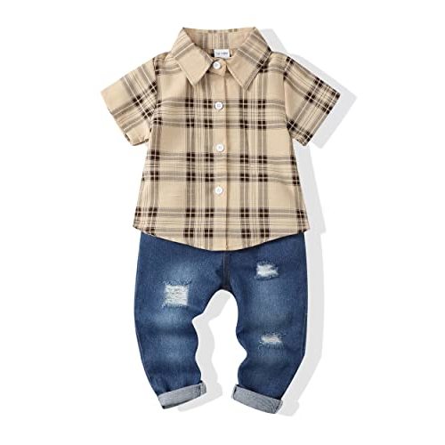 XUANHAO Baby Boy Clothes Infant Toddler Boy Outfits 12 18 24 Months 2T 3T 4T Denim Jeans Boys Clothing Pants Set 12M-5T