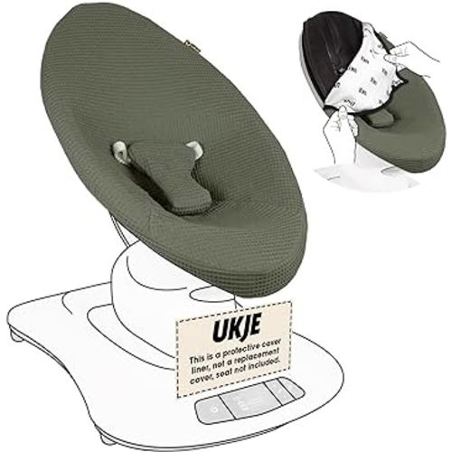 UKJE Liner Baby Rocker Cover - Compatible with Old Model Before 2022 4moms MamaRoo 4 - Baby Swing Cover - Bouncer Cover - Compatible Cover Over The 4moms Mamaroo 4 Swing Bouncer - Green