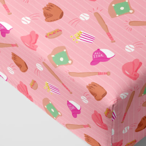 Pink All Stars Fitted Crib Sheet - Little Sleepies