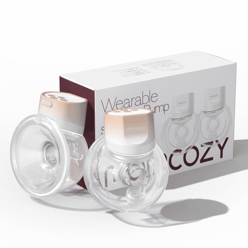 Momcozy S12 Pro Wearable Breast Pump Hands Free, Double Electric Breast Pump, 24mm Orange