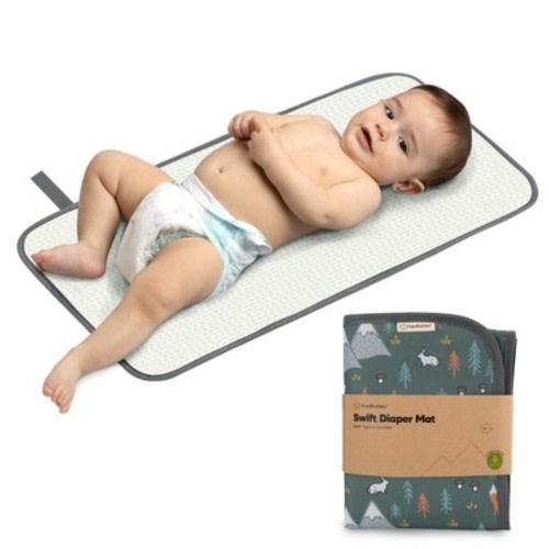 KeaBabies Swift Diaper Changing Pad, Portable Waterproof Diaper Changing Pad for Baby, Travel Changing Pad for Diaper Bag, Color: Woods