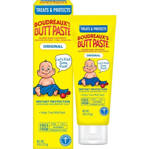 Boudreaux's Butt Paste Original Diaper Rash Ointment Tube, 4 Oz - 4 Ounce (Pack of 1)