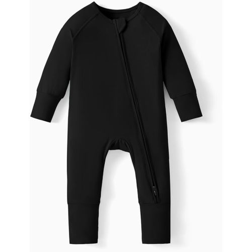 Viscose Made from Bamboo Baby Rompers 2-Way Silent Zipper Soft Gift Clothes Suitable for Your Little One