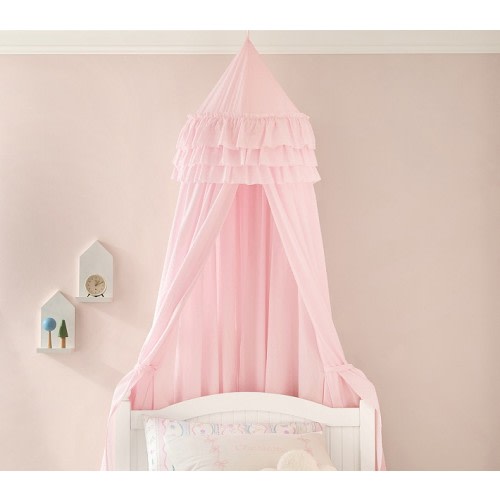 Pink Swiss Dot Canopy