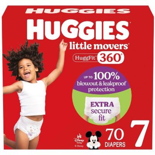 Huggies Little Movers HuggFit 360 Disposable Diapers - Size 6 - 80ct