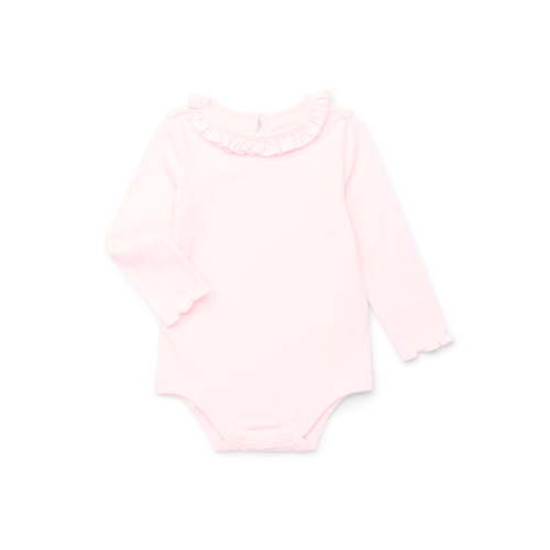 Garanimals Baby Girls Lettuce Edge Bodysuit with Long Sleeves, Sizes 0-24 Months