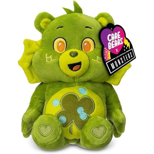 Care Bears Universal Monsters 9" Fun Size Plush - Good Luck Bear as Creature from The Black Lagoon - Soft, Huggable Plushie, Stuffed Animal for Girls and Boys, Ages 4+