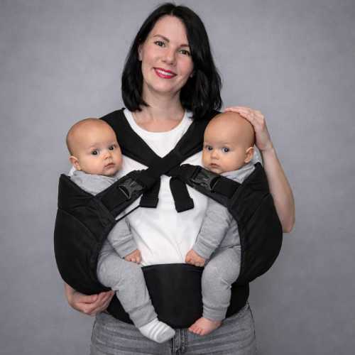 Black twin baby carrier wrap