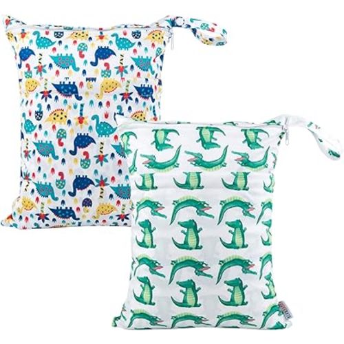 ALVABABY 2pcs Wet Dry Bags Mommy Bag,Waterproof Reusable,Yoga Gym Bag for Swimsuits or Wet Clothes L-YX2834