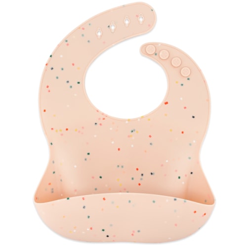 Guava Confetti Silicone Bib
