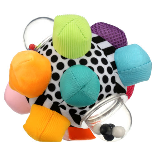 Sassy Bumpy Ball: Rattle Sensory Infant Stimulation Toy for Motor Skills Development - 6 Months and Up