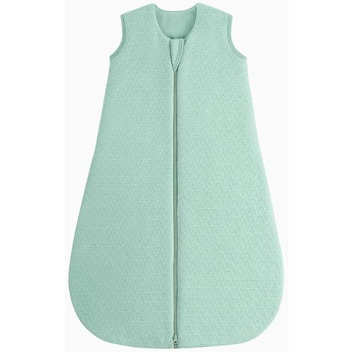 Yoofoss Baby Sleep Sack 6-12 Months, 2.0 TOG Baby Wearable Blanket with 2-Way Zipper, 100% Cotton Fabric Winter Infant Sleeping Sack, Warm Soft Comfy Green(Medium)