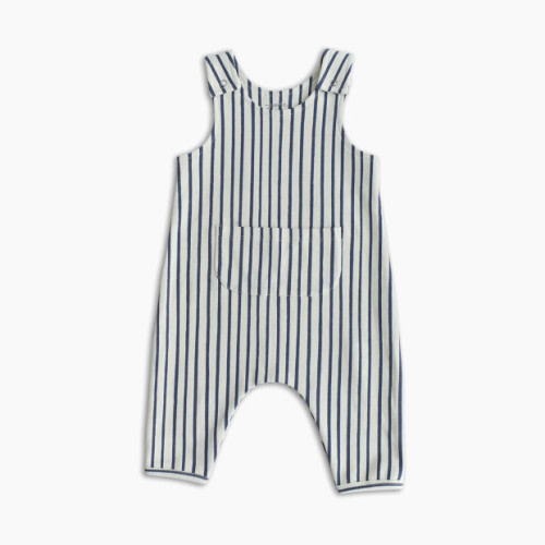 Organic Cotton Overall - Stripes Away Ink Blue- 12-18M