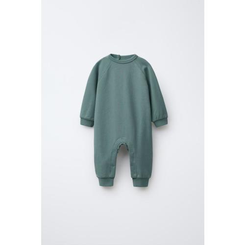 PLAIN PLUSH JUMPSUIT - Greenish | ZARA United States