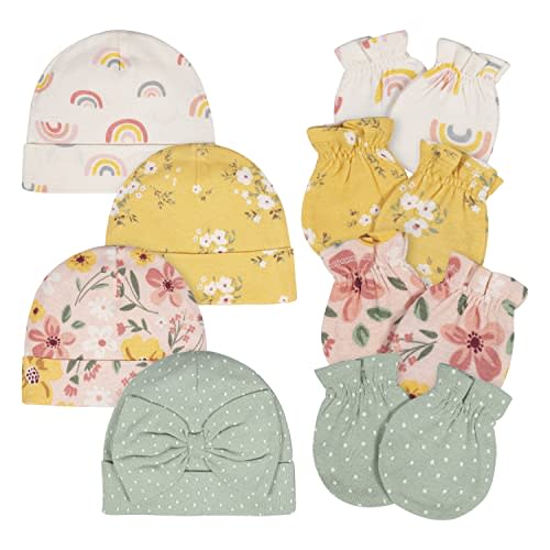 Gerber baby-girls Cap and Mitten Sets