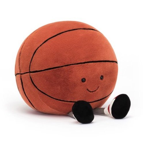 Jellycat 9" Anxiety Relief Toys Amuseables Sports Basketball Stuffed Toys, Cosy and Soft Stuffed Animals Plush Toys Doll, Ideal Easter Day Gift