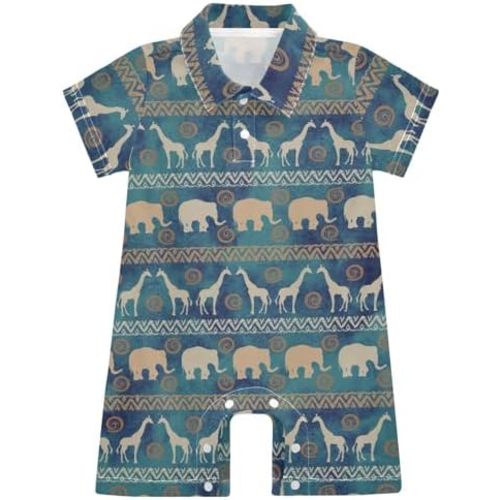 Ollabaky Unisex Baby Romper One Piece Outfit Cotton Clothes Jumpsuits for Boys Girls 0-24 Months