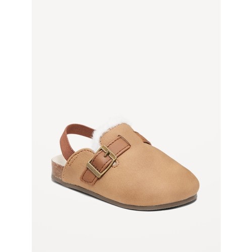 Unisex Faux-Suede Buckled Clog Shoes for Baby