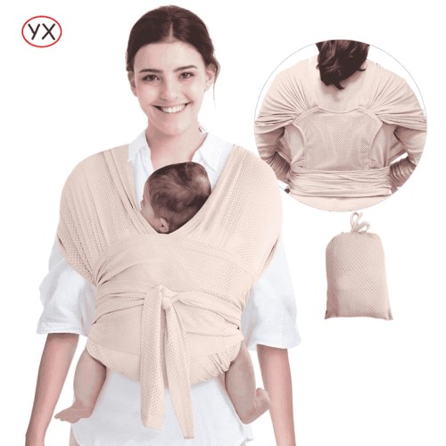 YX Baby Wraps Carrier -Adjustable All-in-One, Secure & Comfortable, Breathable, Easy-to-Wear(Beige)