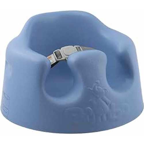 Bumbo Baby Floor Seat – Portable Infant Booster Chair for Sitting Support, Activity and Feeding, 15" x 15" x 9.3", Powder Blue