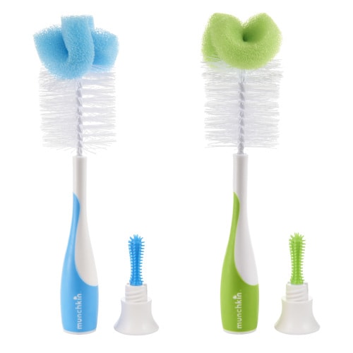 Munchkin Sponge Bottle Brush, Colors May Vary 2pk