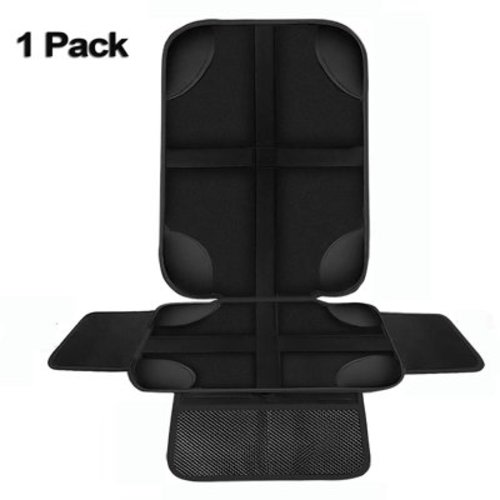 Car Seat Protector, Waterproof Child Seats with Thickest Padding and Non-Slip Backing Mesh Pockets for Baby and Pet, 1 Pack