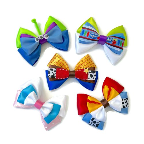 Toy Story Hair Bows | Woody Hair Bow | Buzz Lightyear Hair Bow | Jesse Hair Bow | Bo Peep Hair Bow | Toy Story Alien Bow | 5 inch Hair Bow