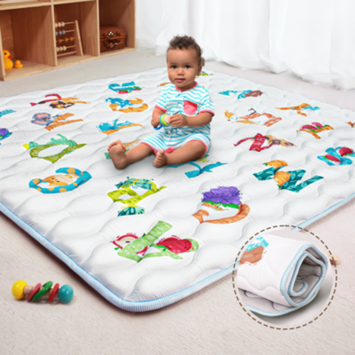Beavtaens Baby Play Mat for Floor, Foam 50"x50" Playpen Mat, Thickened & Non-Slip, for Ages 0-4