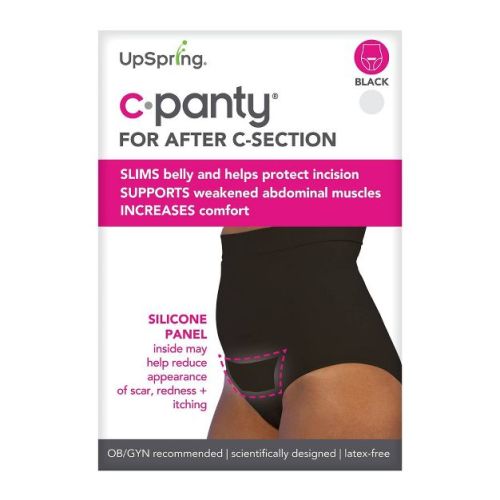 UpSpring C-Panty C-Section Recovery High Waist Underwear - Black