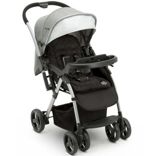 Jeep Unlimited Reversible Handle, Travel-Ready Stroller, Grey Tweed