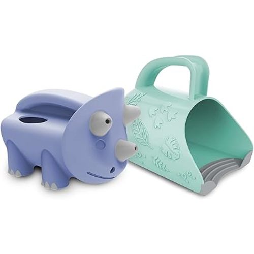 Dr. Brown’s CleanUp Pour & Roar Watering Can 6m+ and Dino-Pour Bath Rinse Cup, 0m+, BPA Free, Certified Plastic Neutral