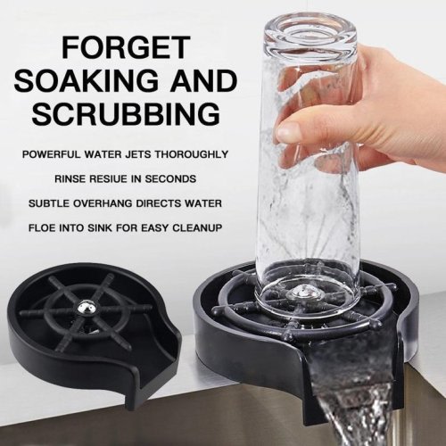 Bottle Washer Kitchen Sink Glass Rinser Cleaner Attachment Accessory for Kitchen Faucet Sinks New