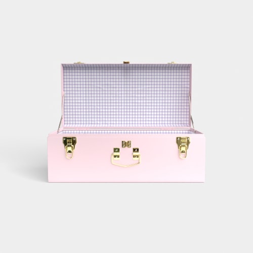 Petite Classic Trunk - Pink - Picnic In Lilac / Embroidery