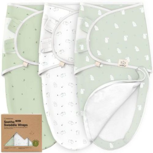 3pk Soothe Zippy Baby Swaddles 0-6 Months, Newborn Sleep Sacks, Zipper Swaddle, Wearable Swaddle Blanket (ABC Land Cloud)