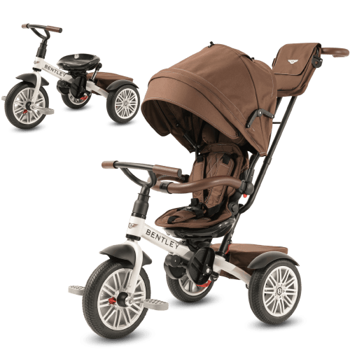 White Satin Bentley 6 in 1 Stroller Trike