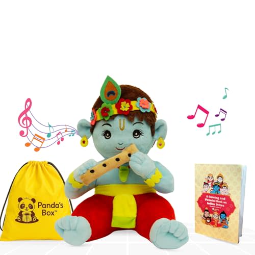 Panda's Box Mantra Chanting Musical Baby Krishna Plush Toy | Best Gift for Kids